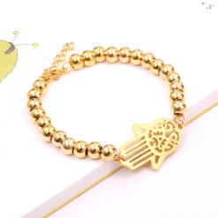 simple gold bracelet for ladies